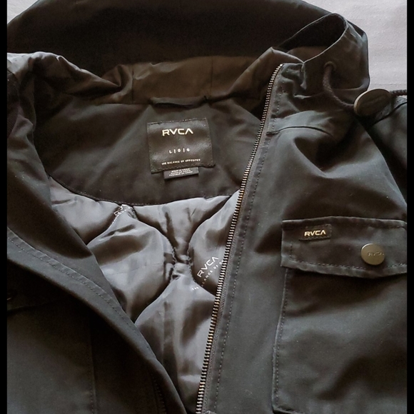 NWT Mens Rvca Hooded bomber jacket - Picture 2 of 7